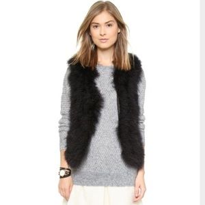 Club Monaco black feather vest